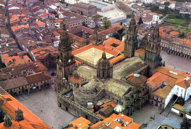 The Cathedral of Santiago from the Air