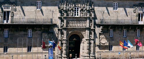 Facade of the Parador of Santiago de Compostela