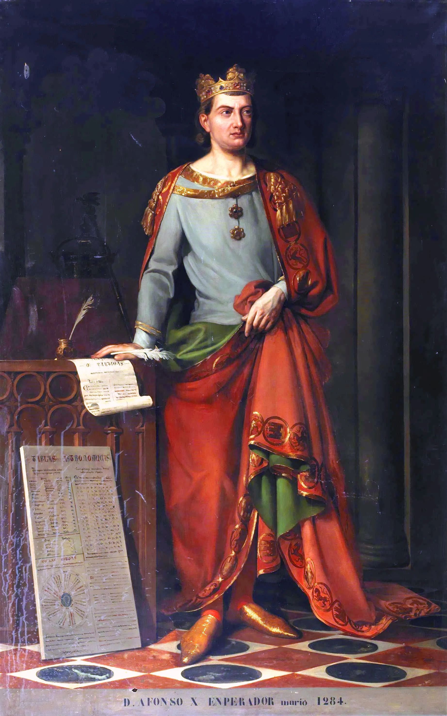 Nineteenth-century imagined portrait of Alfonso X the Learned by Eduardo Gimeno y Canencia.