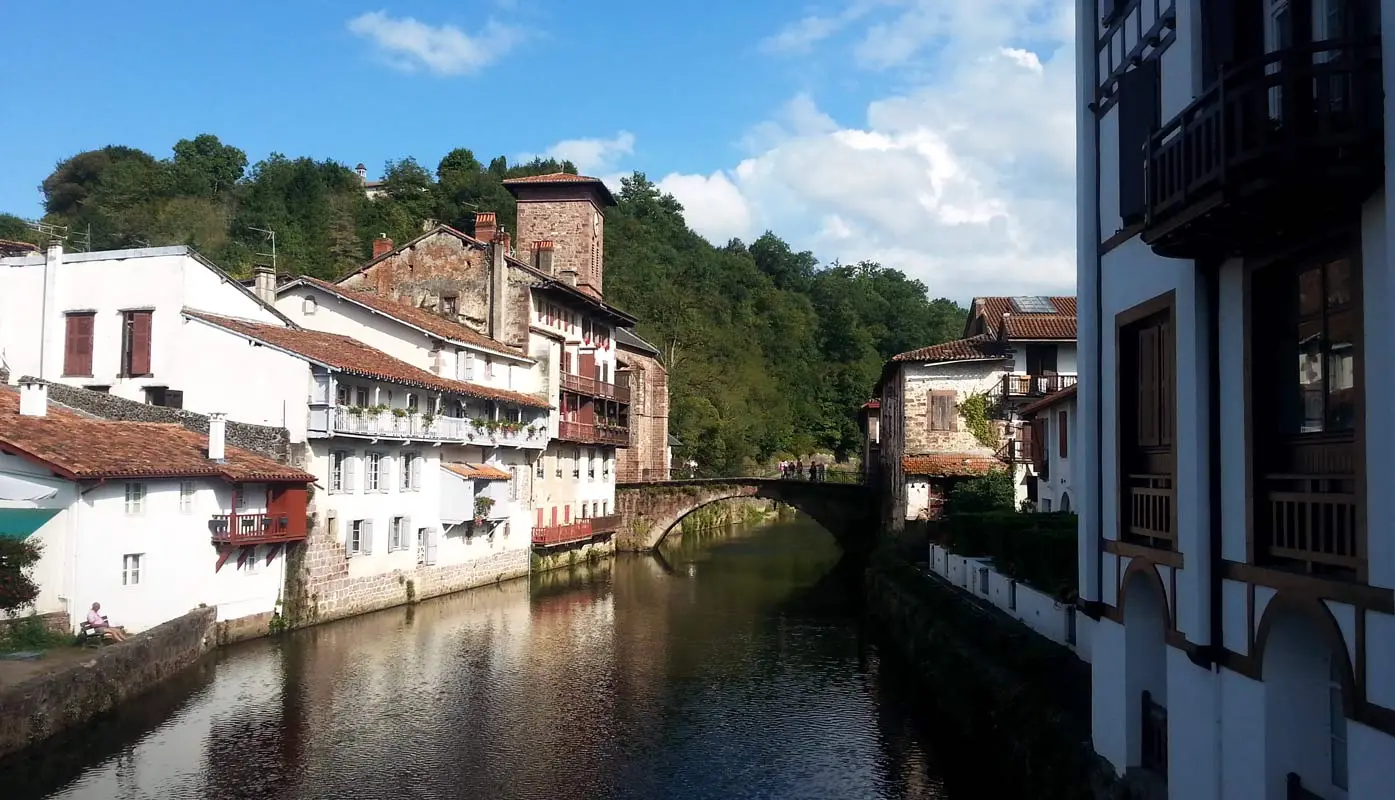 Pilgrims crossing the varied landscapes of the French Way.