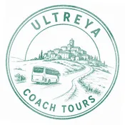 Selo da viagem Caminho Francês Ultreya de ônibus, de Pamplona a Finisterra.