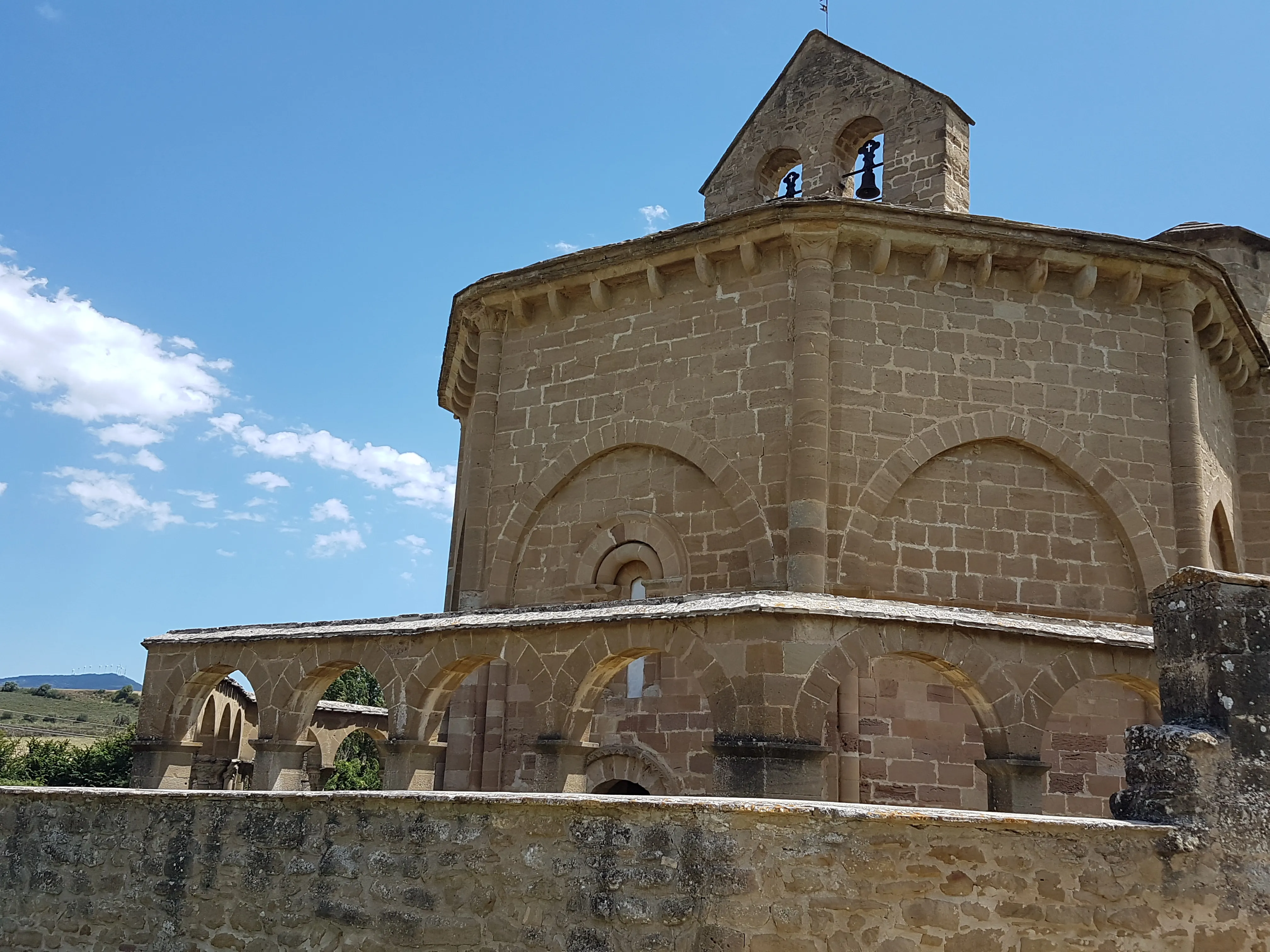The octagonal Romanesque church of Santa María de Eunate in Navarra.
