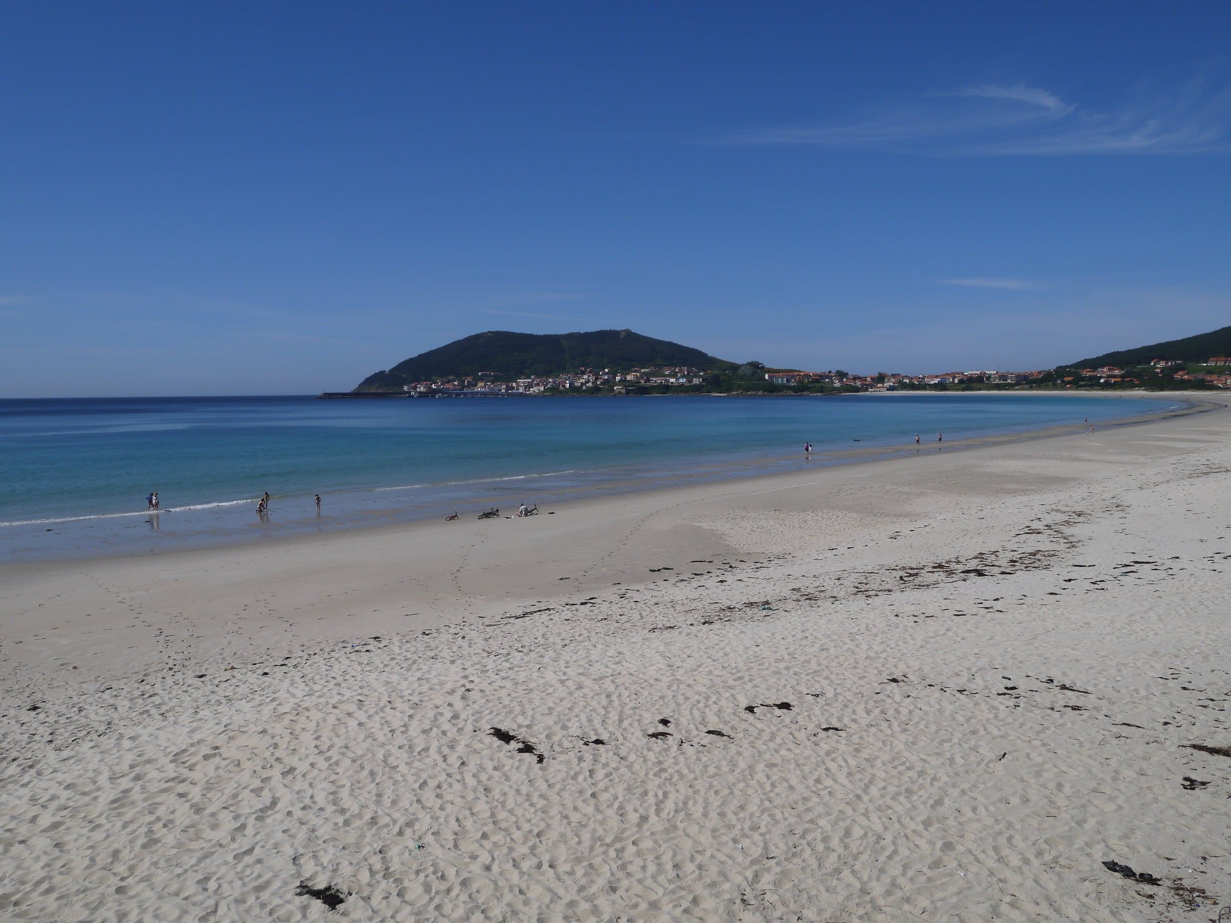 The wide beach and Atlantic shoreline at Finisterre.
