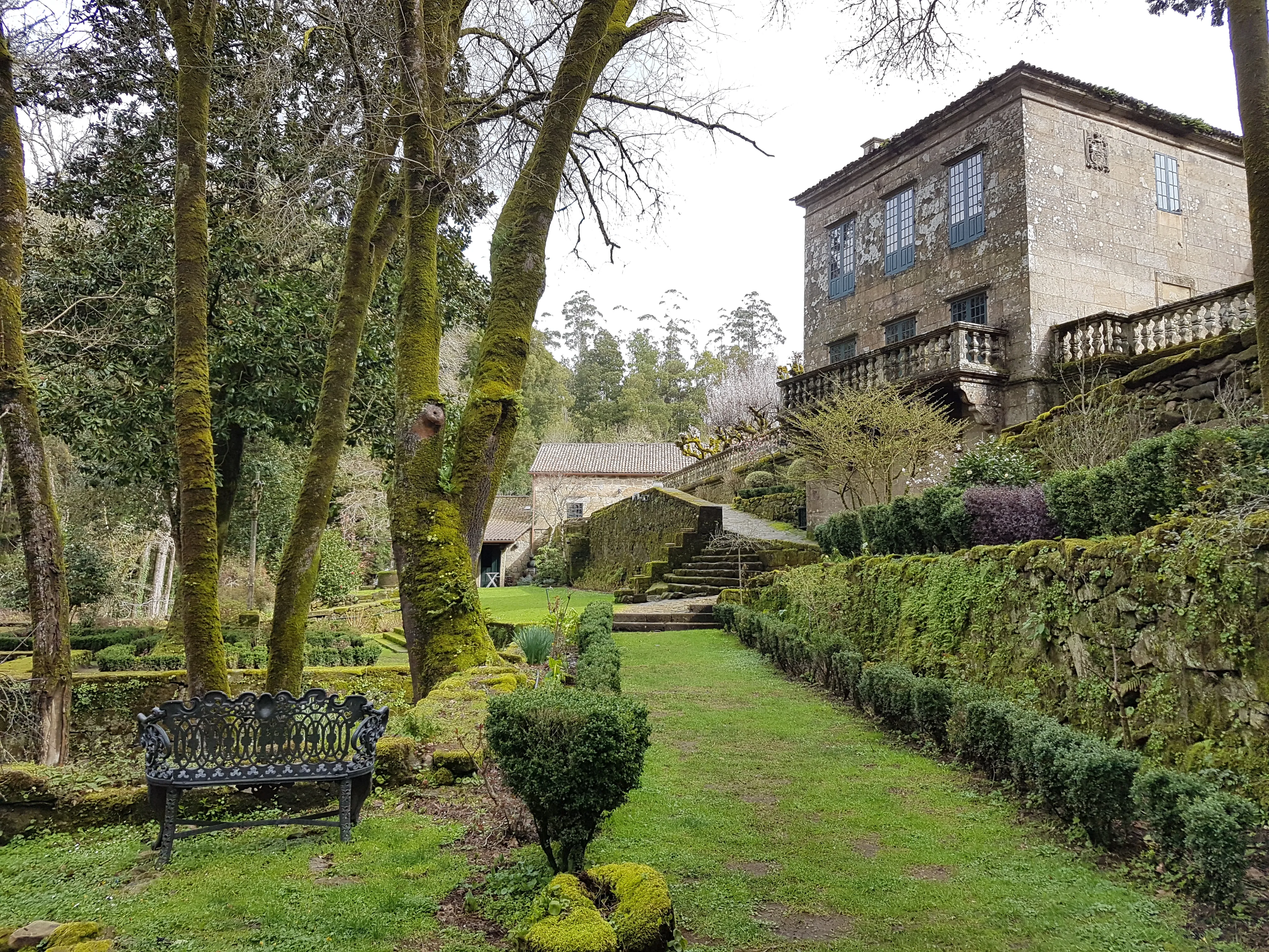 The historic Pazo do Faramello and its gardens in Galicia.