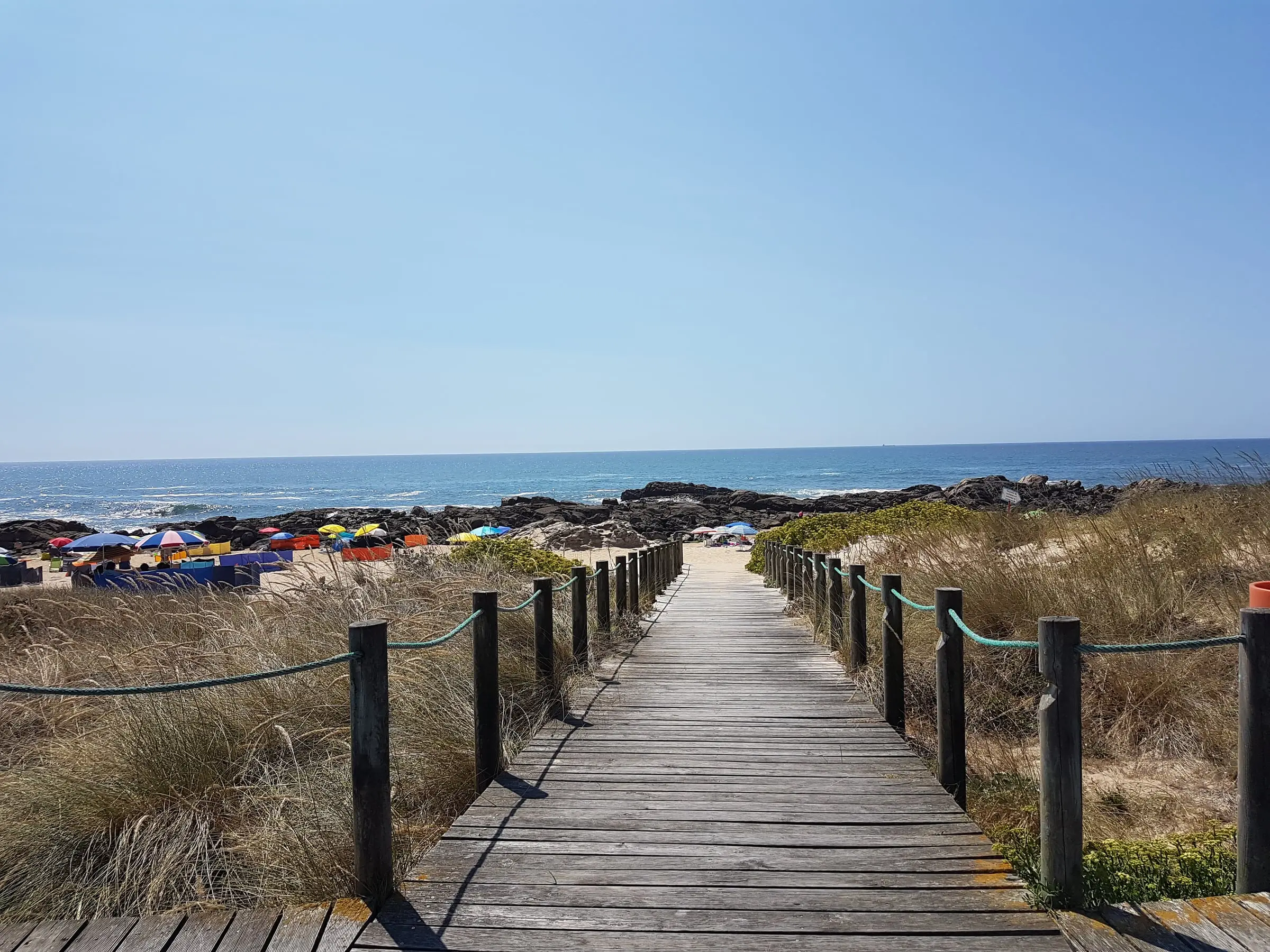 The Atlantic coastline along the Portuguese Coastal Way.