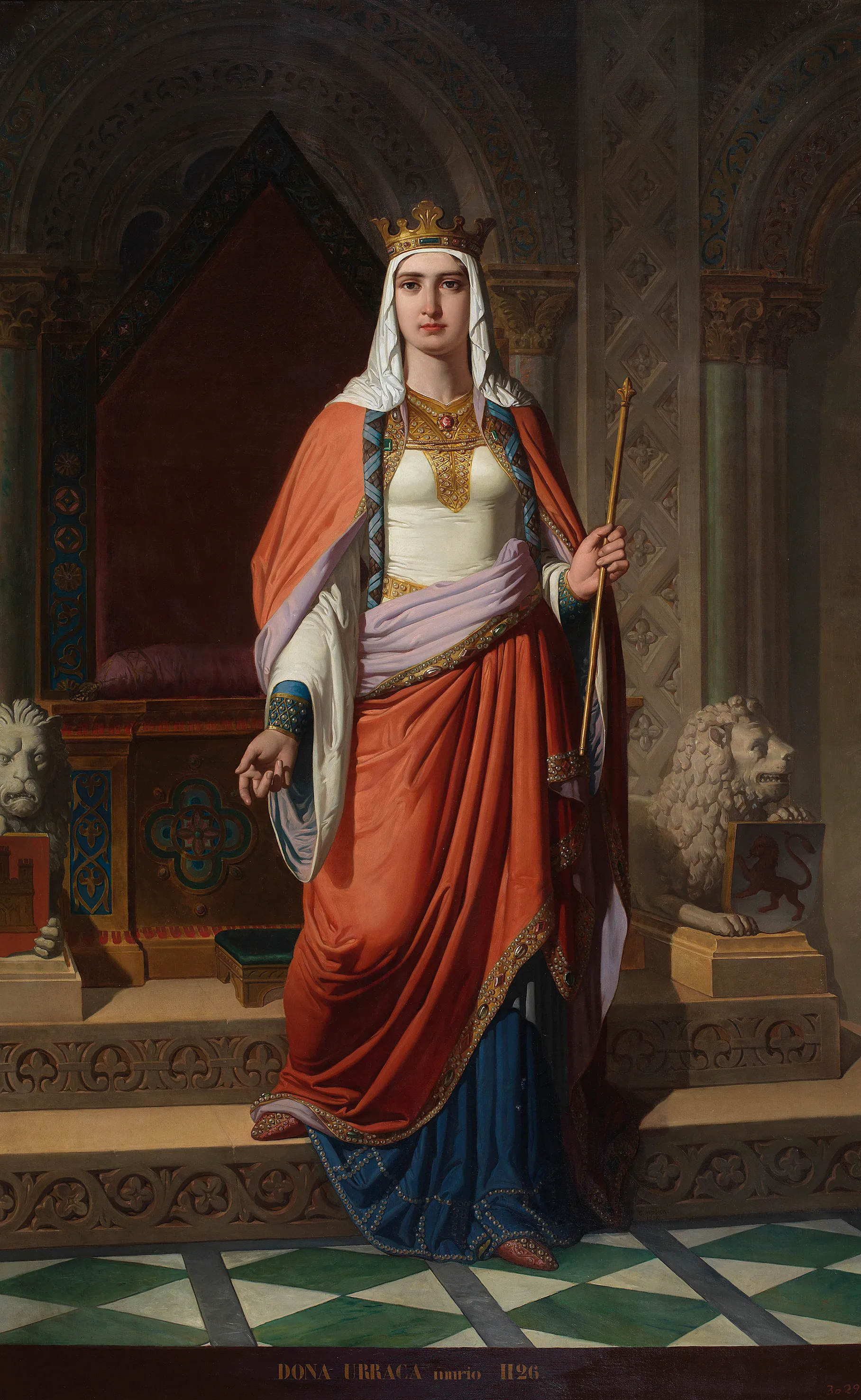 Carlos Múgica y Pérez's nineteenth-century imagined portrait of Queen Urraca I.
