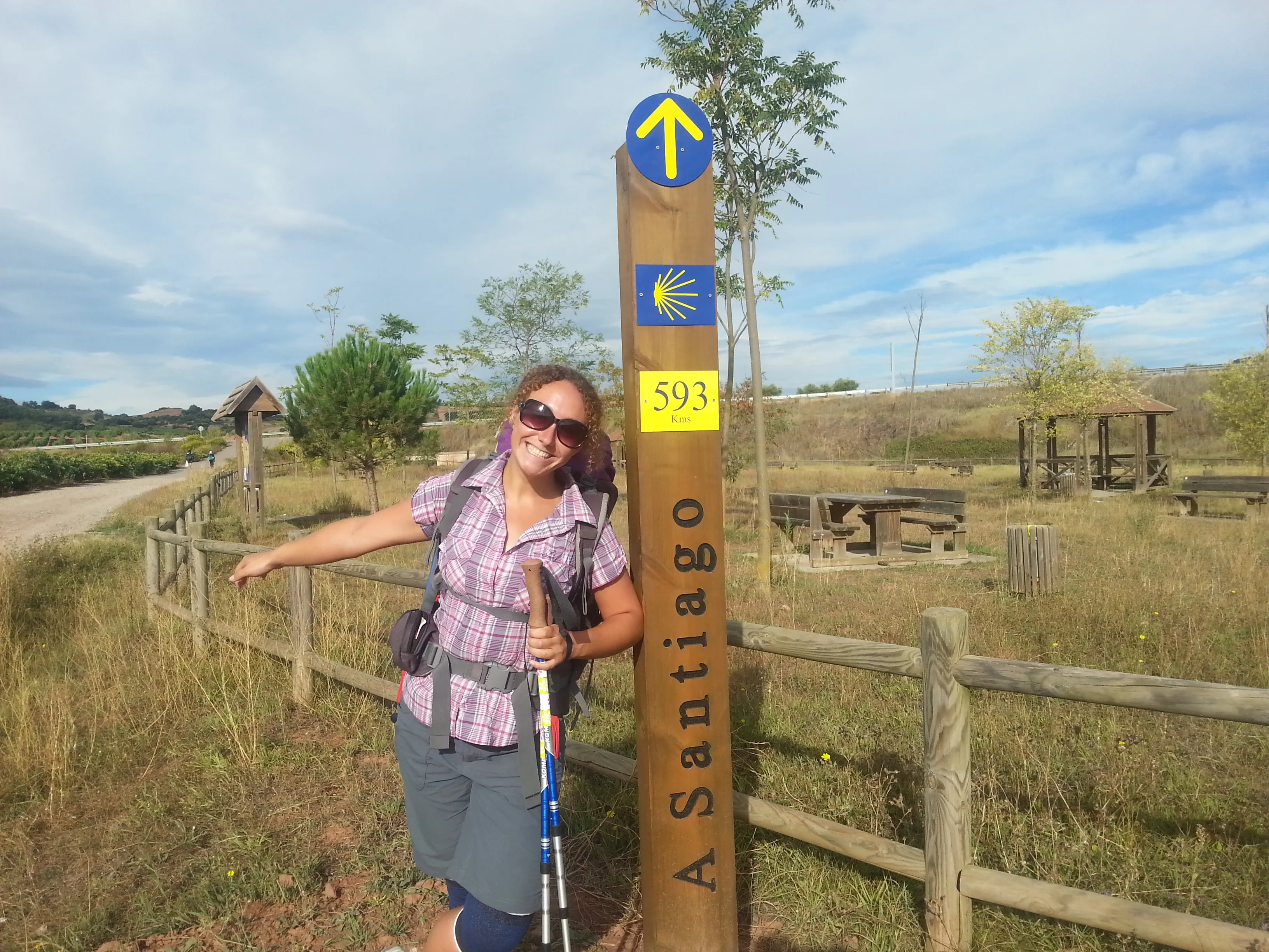 A shaded walking path on the Portuguese Way.