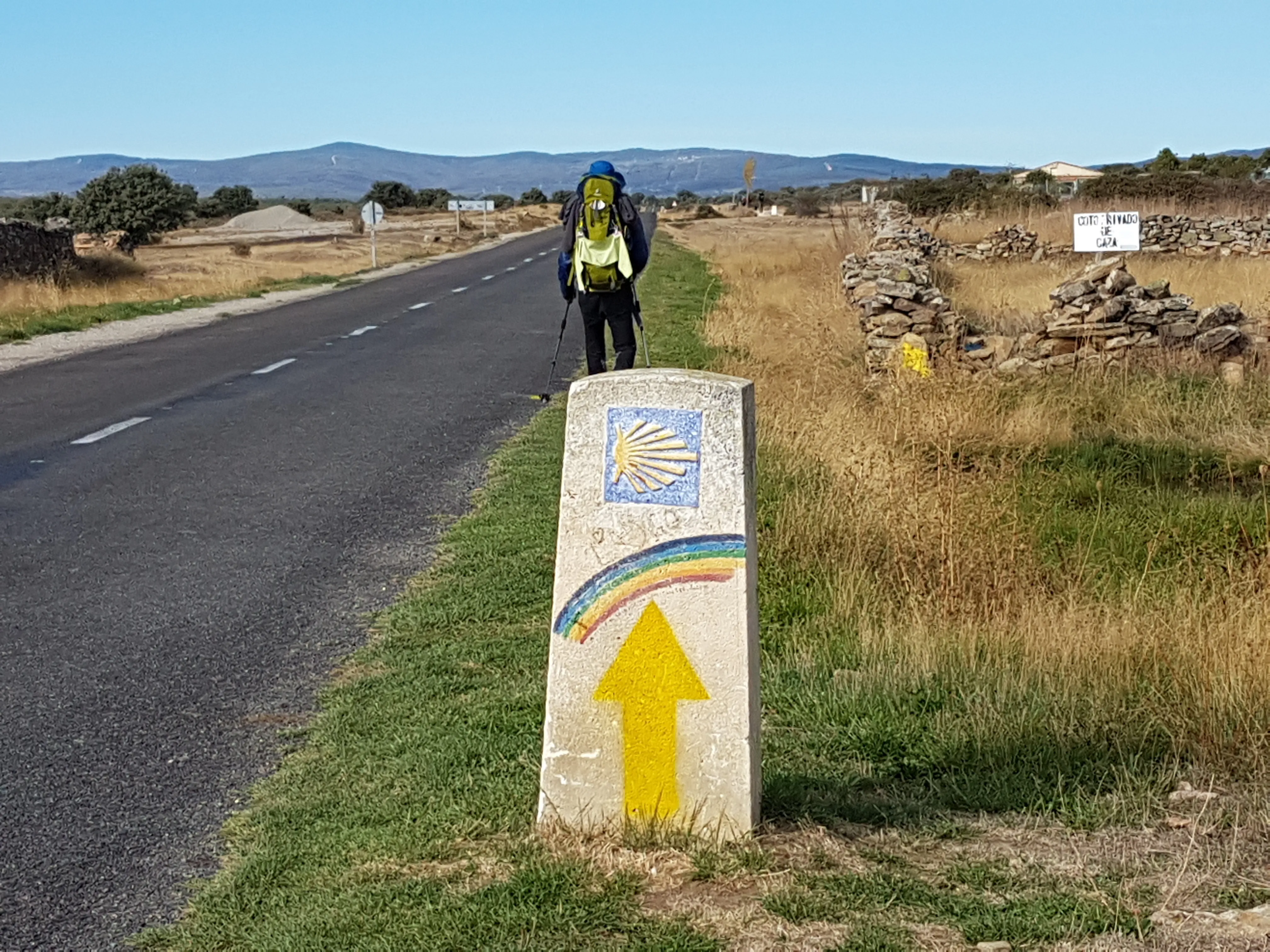 Atlantic light and clouds above the Camino near the coast.